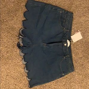 High-rise Jean shorts